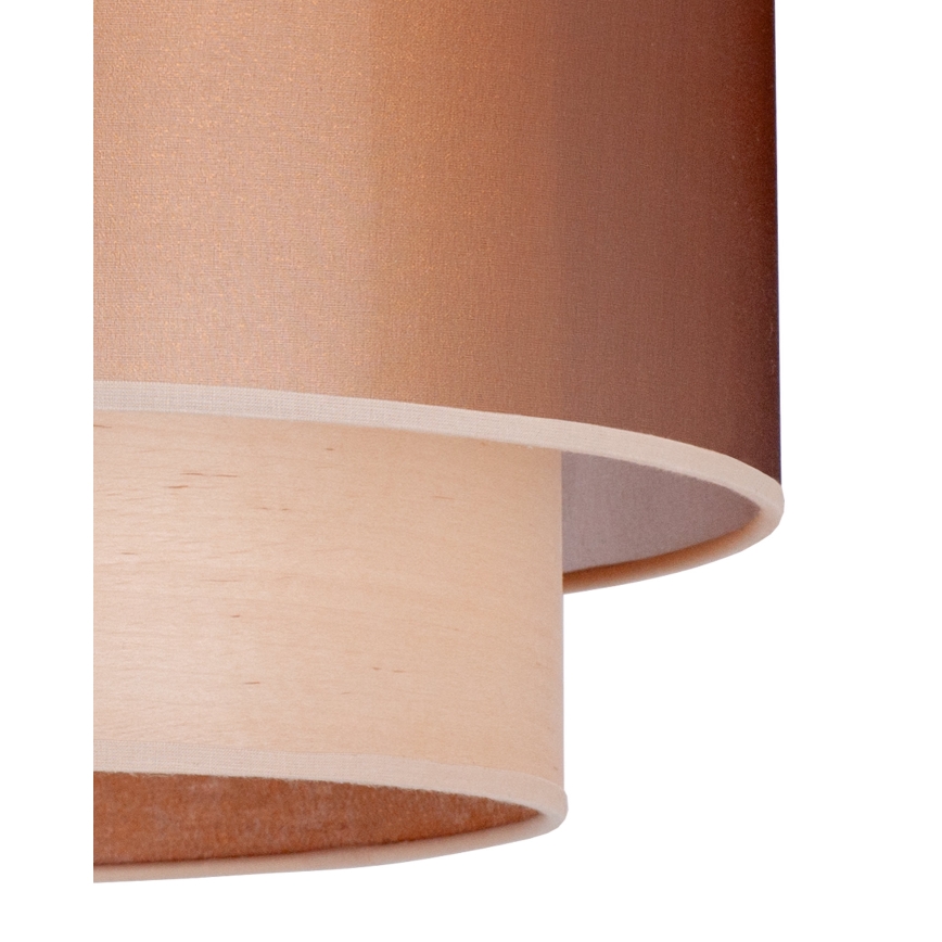 Duolla - Aufbauleuchte WOOD BOHO 1xE27/15W/230V d 45 cm kupfern/beige