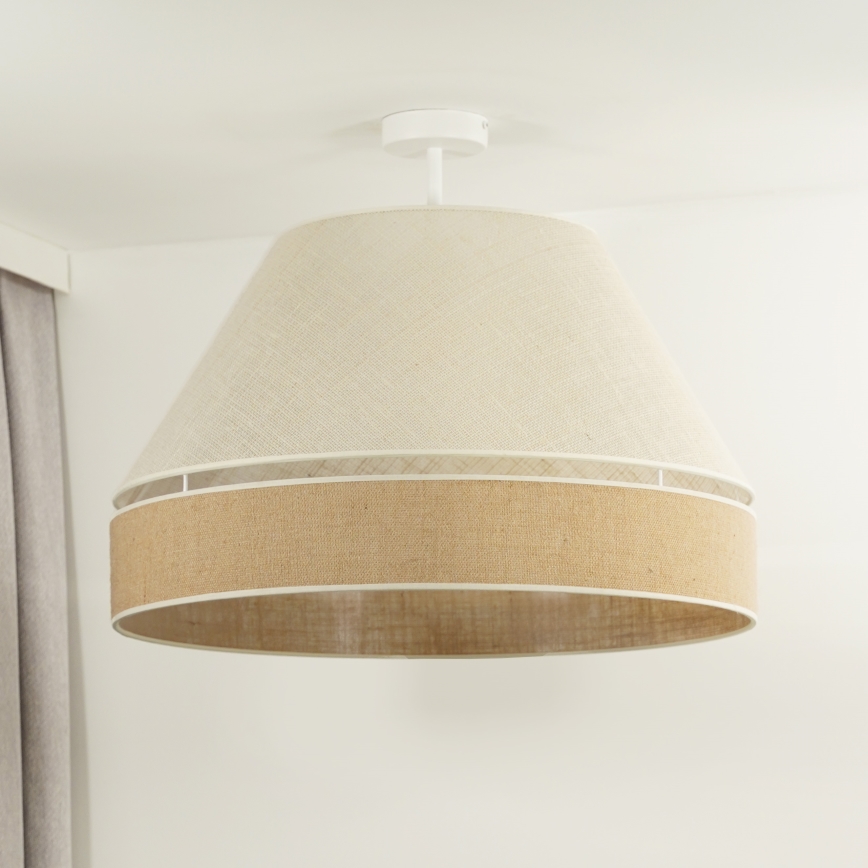 Duolla - Aufbauleuchte YUTE AVIGNON 1xE27/15W/230V d 60 cm grau/braun