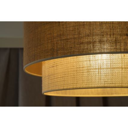 Duolla - Aufbauleuchte YUTE BOHO 1xE27/15W/230V d 45 cm braun/cremefarben