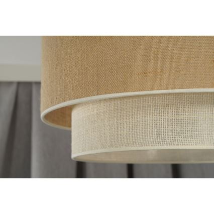 Duolla - Aufbauleuchte YUTE BOHO 1xE27/15W/230V d 45 cm braun/cremefarben