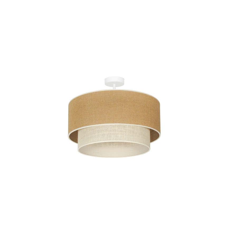 Duolla - Aufbauleuchte YUTE BOHO 1xE27/15W/230V d 45 cm braun/cremefarben