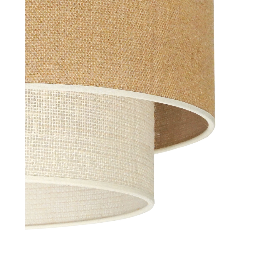 Duolla - Aufbauleuchte YUTE BOHO 1xE27/15W/230V d 45 cm braun/cremefarben