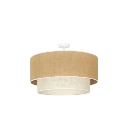 Duolla - Aufbauleuchte YUTE BOHO 3xE27/15W/230V d 60 cm braun/cremefarben