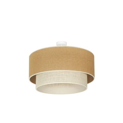 Duolla - Aufbauleuchte YUTE BOHO 3xE27/15W/230V d 60 cm braun/cremefarben