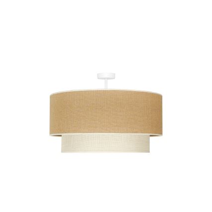 Duolla - Aufbauleuchte YUTE BOHO 3xE27/15W/230V d 60 cm braun/cremefarben