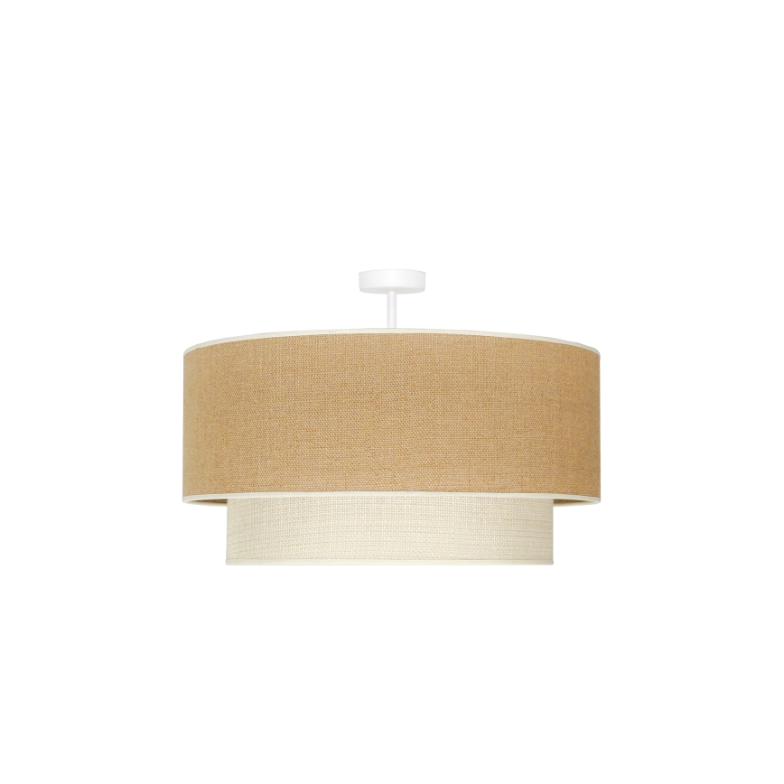 Duolla - Aufbauleuchte YUTE BOHO 3xE27/15W/230V d 60 cm braun/cremefarben