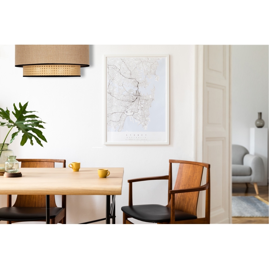 Duolla - Deckenleuchte BOHO 1xE27/15W/230V d 45 cm beige/Rattan