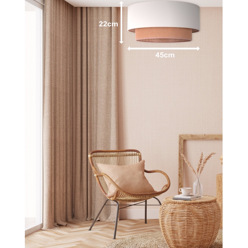 Duolla - Deckenleuchte BOHO 1xE27/15W/230V Durchmesser 45 cm beige/braun