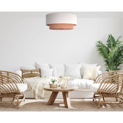 Duolla - Deckenleuchte BOHO 3xE27/15W/230V Durchmesser 60 cm beige/braun