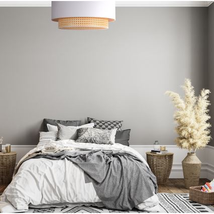 Duolla - Deckenleuchte BOHO 3xE27/15W/230V Ø 60 cm creme/Rattan