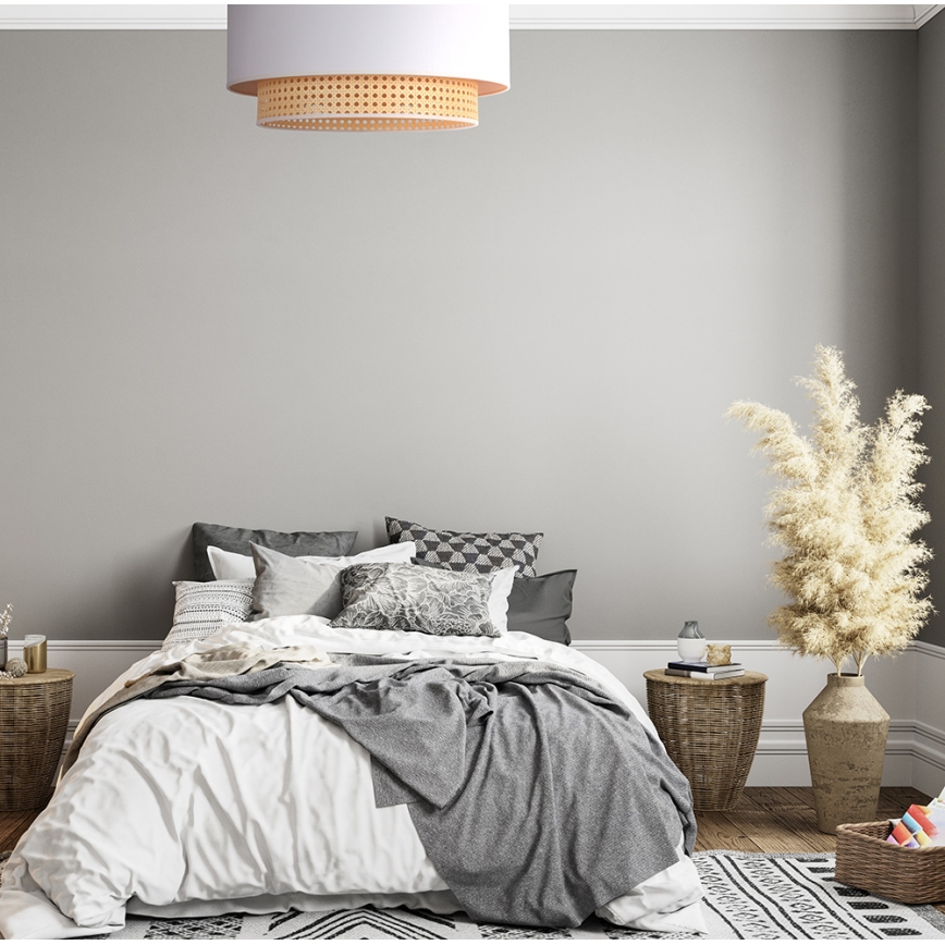 Duolla - Deckenleuchte BOHO 3xE27/15W/230V Ø 60 cm creme/Rattan