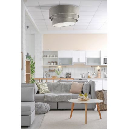 Duolla - Deckenleuchte DEVON 1xE27/40W/230V d 45 cm grau