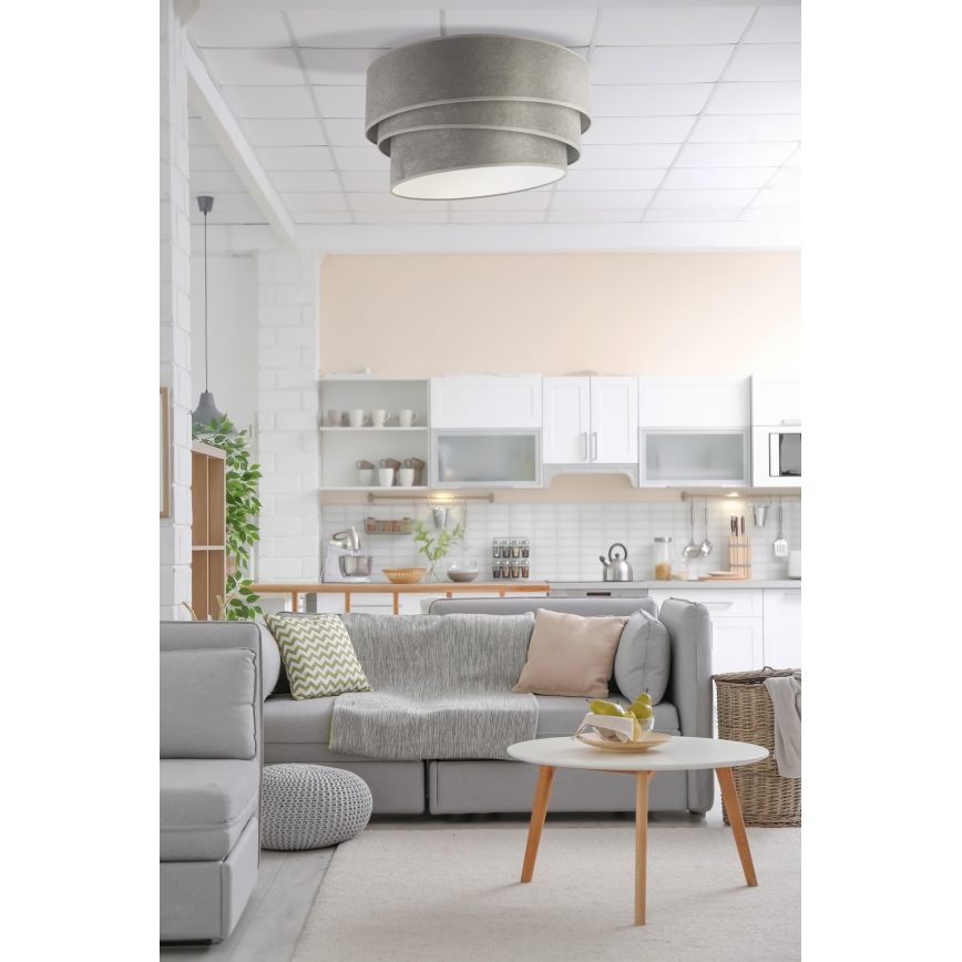 Duolla - Deckenleuchte DEVON 1xE27/40W/230V d 45 cm grau