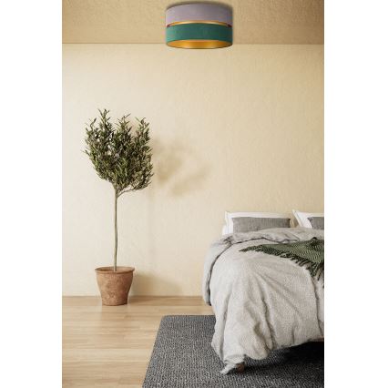 Duolla - Deckenleuchte DUO 1xE27/15W/230V d 40 cm grau/grün/golden