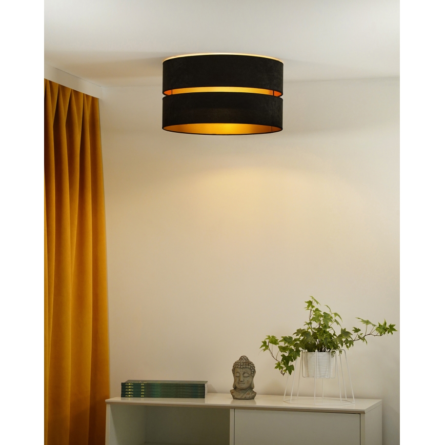 Duolla - Deckenleuchte DUO 1xE27/40W/230V d 40 cm schwarz/golden