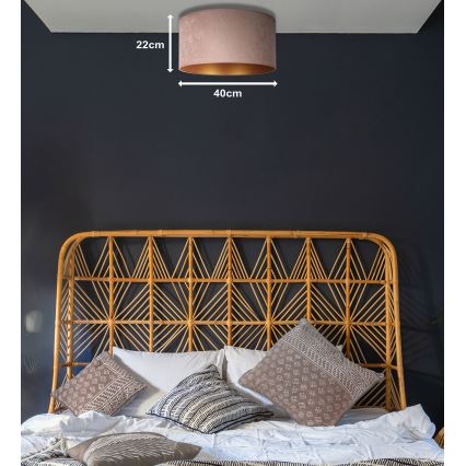 Duolla - Deckenleuchte ROLLER 1xE27/15W/230V Ø 40 cm beige/gold