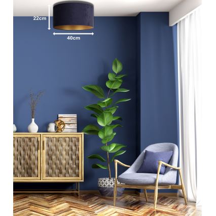 Duolla - Deckenleuchte ROLLER 1xE27/15W/230V Ø 40 cm blau/gold