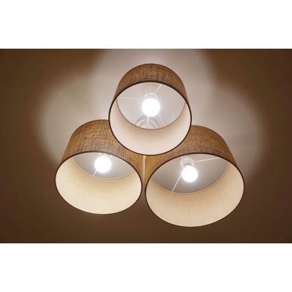 Duolla - Deckenleuchte ROLLER TRIO 3xE27/60W/230V beige