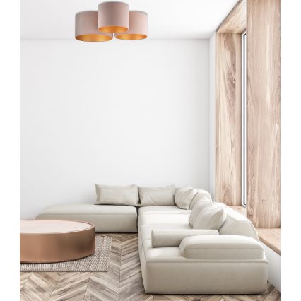 Duolla - Deckenleuchte ROLLER TRIO 3xE27/60W/230V braun