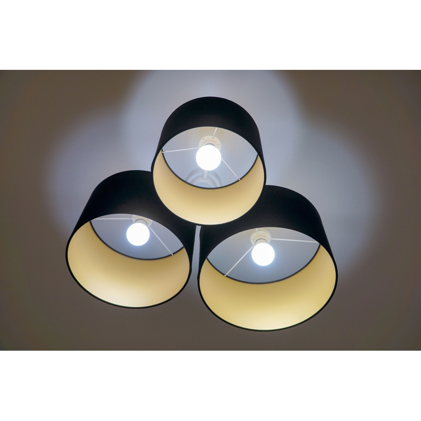 Duolla - Deckenleuchte ROLLER TRIO 3xE27/60W/230V schwarz/golden