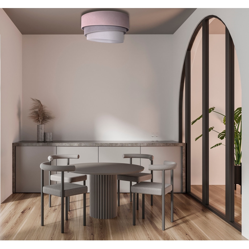 Duolla - Deckenleuchte TRIO 1xE27/15W/230V Durchmesser 45 cm rosa/grau/weiß