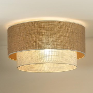 Duolla - Deckenleuchte YUTE BOHO 1xE27/15W/230V d 45 cm braun/cremefarben