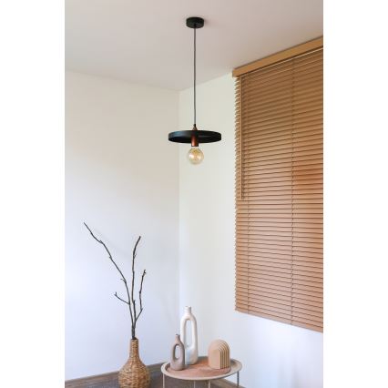 Duolla - Hängeleuchte an Kabel IRONLINE 1xE27/15W/230V Ø 30 cm schwarz/kupferfarben