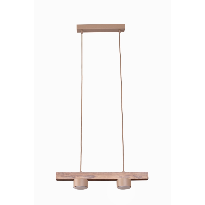 Duolla - Hängeleuchte an Kabel IRONLINE 2xGX53/3W/230V Kiefer Eiche/beige