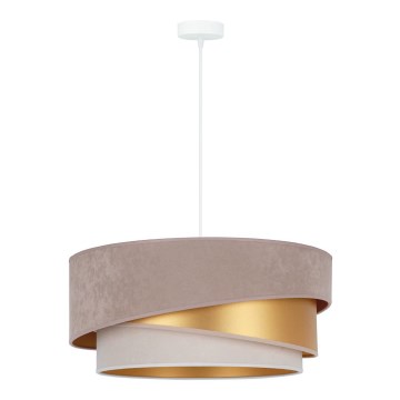 Duolla - Hängeleuchte an Kabel KOBO 1xE27/15W/230V Ø 45 cm beige/gold/creme