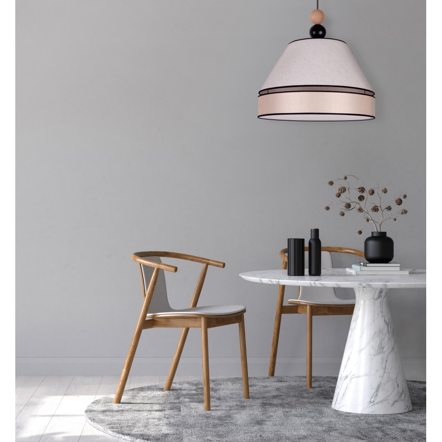 Duolla - Hängeleuchte an Schnur AVIGNON 1xE27/15W/230V d 60 cm beige