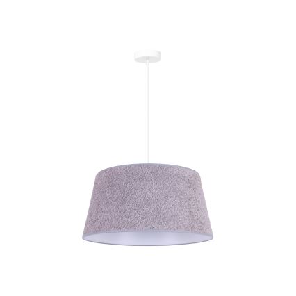 Duolla - Hängeleuchte an Schnur BOUCLE 1xE27/15W/230V d 50 cm grau