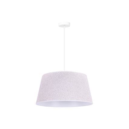 Duolla - Hängeleuchte an Schnur BOUCLE 1xE27/15W/230V d 50 cm weiß