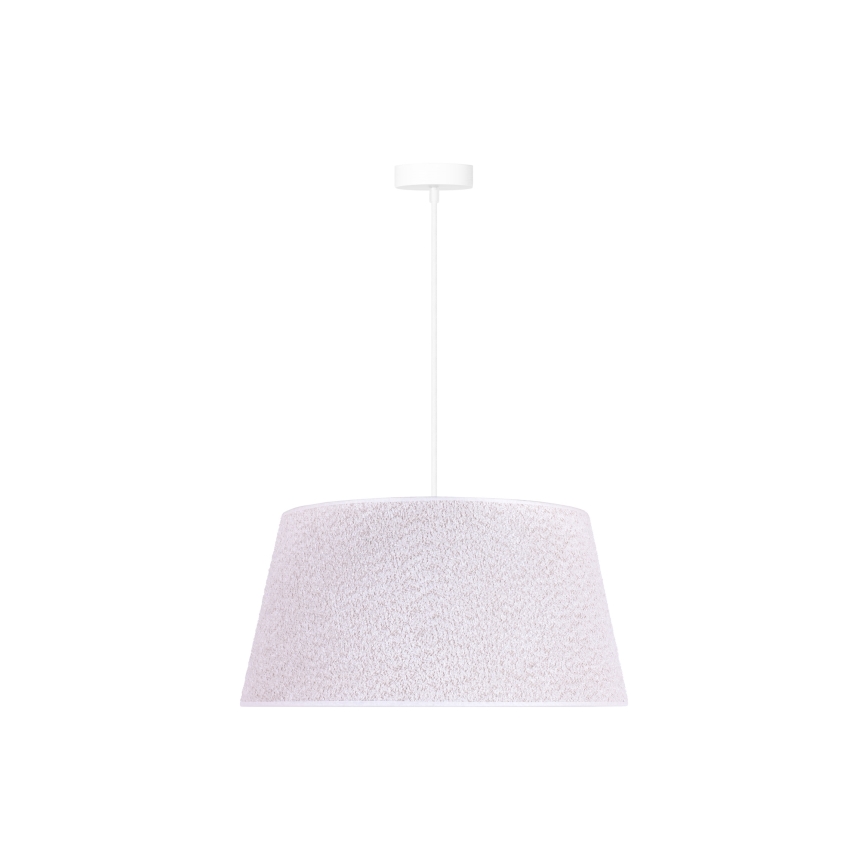 Duolla - Hängeleuchte an Schnur BOUCLE 1xE27/15W/230V d 50 cm weiß