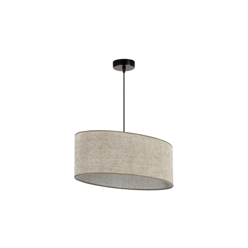 Duolla - Hängeleuchte an Schnur OVAL 1xE27/15W/230V braun