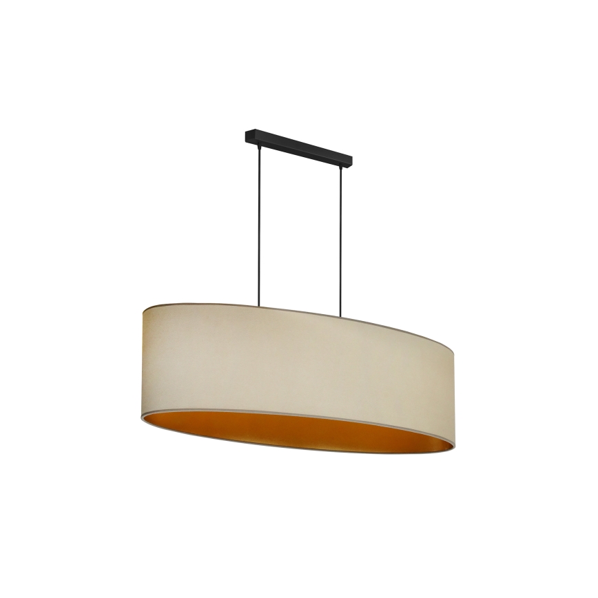 Duolla - Hängeleuchte an Schnur OVAL VEGAN 2xE27/15W/230V beige