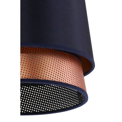 Duolla - Hängeleuchte BELL SHINY 1xE27/15W/230V d 25 cm blau/kupfern