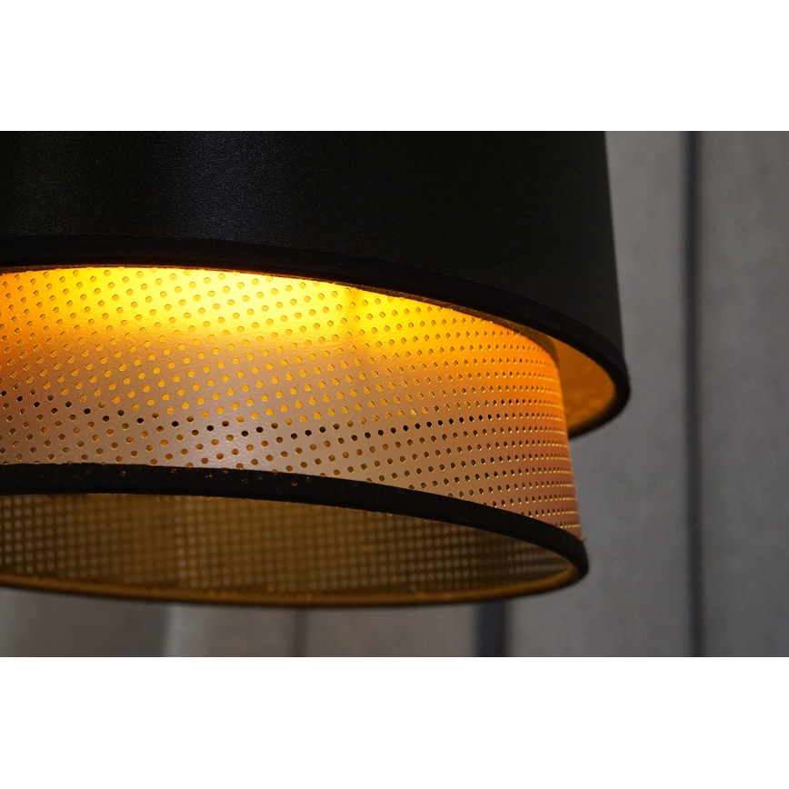 Duolla - Hängeleuchte BELL SHINY 1xE27/15W/230V d 25 cm schwarz/kupfern