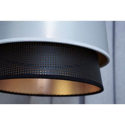 Duolla - Hängeleuchte BELL SHINY 1xE27/15W/230V d 25 cm silbern/schwarz