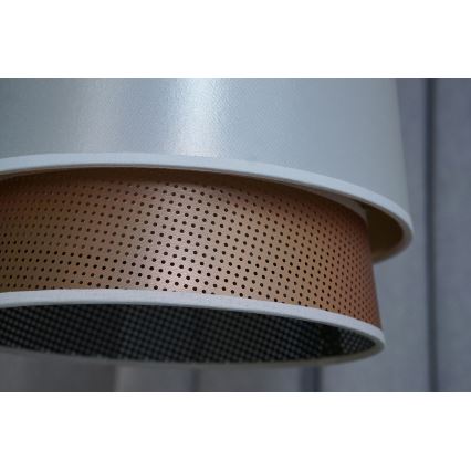 Duolla - Hängeleuchte BELL SHINY 1xE27/15W/230V d 25 cm weiß/kupfern