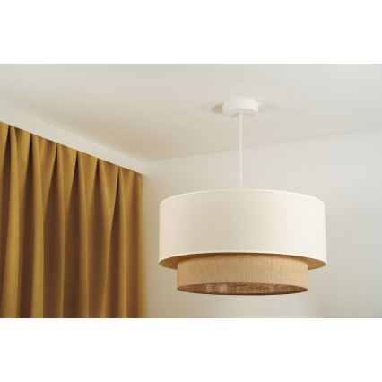 Duolla - Hängeleuchte BOHO 1xE27/15W/230V beige/braun