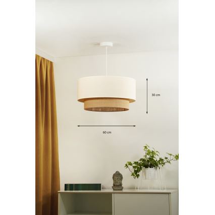 Duolla - Hängeleuchte BOHO 1xE27/15W/230V beige/braun