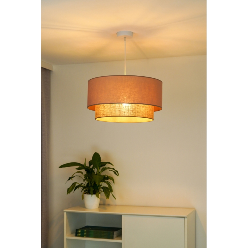 Duolla - Hängeleuchte BOHO 1xE27/15W/230V d 45 cm beige/braun