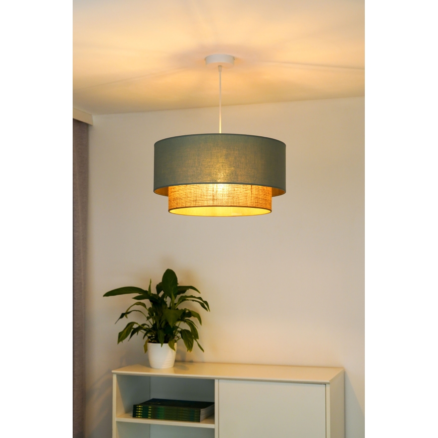 Duolla - Hängeleuchte BOHO 1xE27/15W/230V d 45 cm grün/braun
