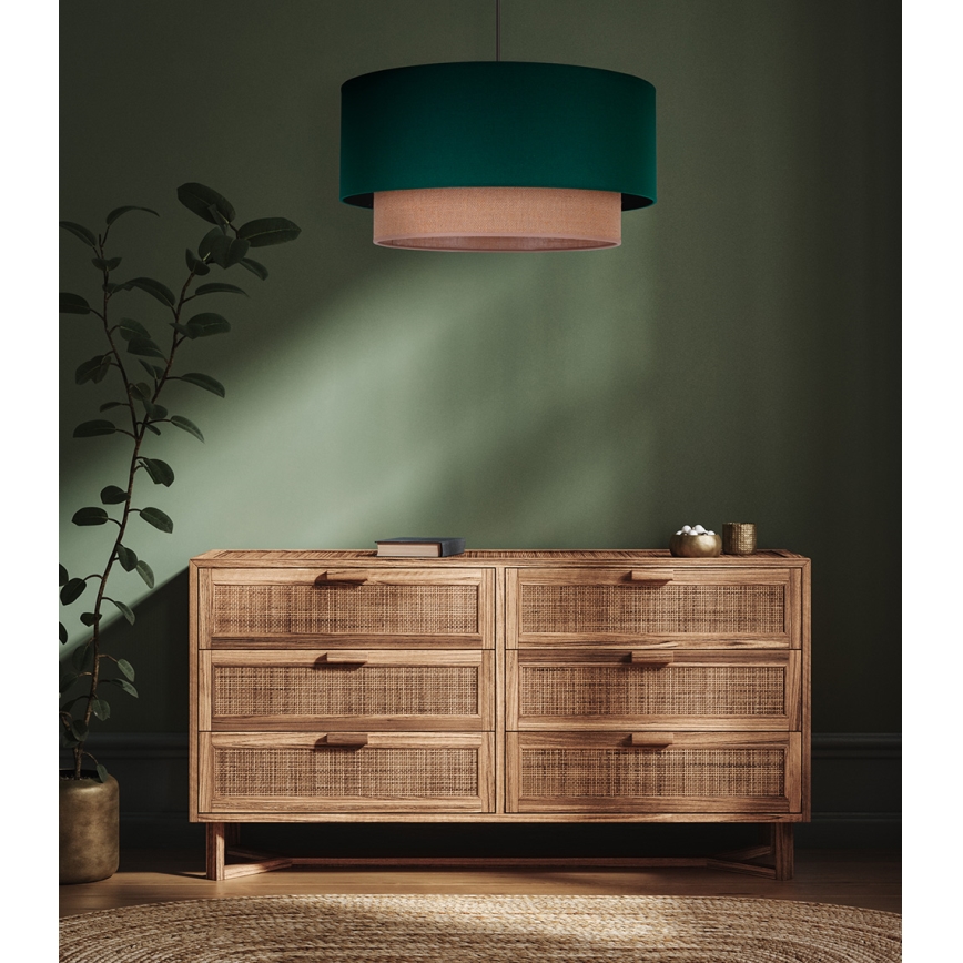 Duolla - Hängeleuchte BOHO 1xE27/15W/230V d 45 cm grün/braun