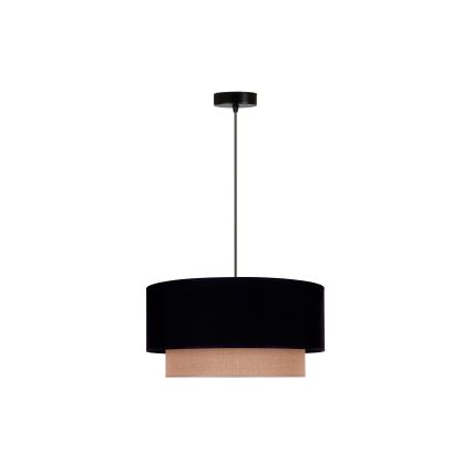 Duolla - Hängeleuchte BOHO 1xE27/15W/230V d 45 cm schwarz/braun