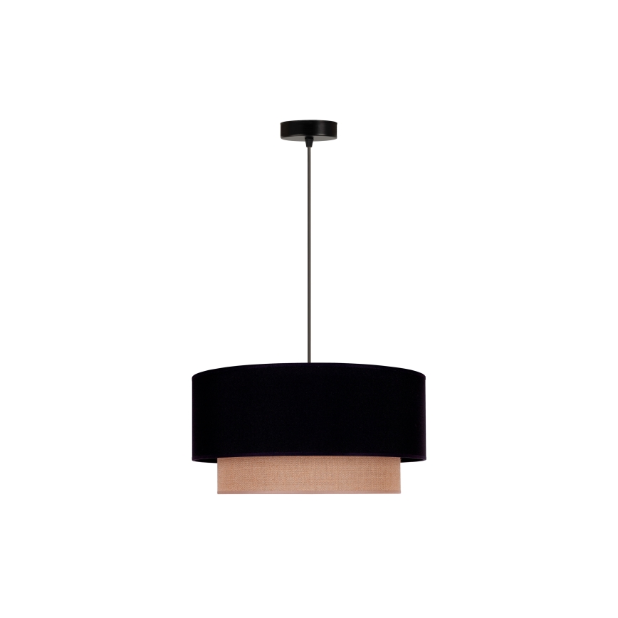 Duolla - Hängeleuchte BOHO 1xE27/15W/230V d 45 cm schwarz/braun