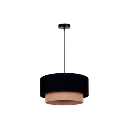 Duolla - Hängeleuchte BOHO 1xE27/15W/230V d 45 cm schwarz/braun