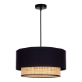 Duolla - Hängeleuchte BOHO 1xE27/15W/230V d 45 cm schwarz/Rattan