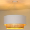 Duolla - Hängeleuchte BOHO 1xE27/15W/230V d 45 cm weiß/braun