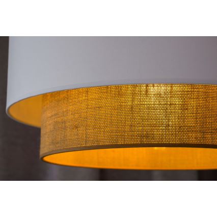 Duolla - Hängeleuchte BOHO 1xE27/15W/230V d 45 cm weiß/braun